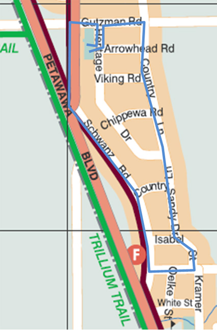 country lane loop map