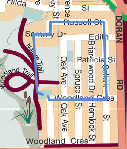 woodland trail loop map