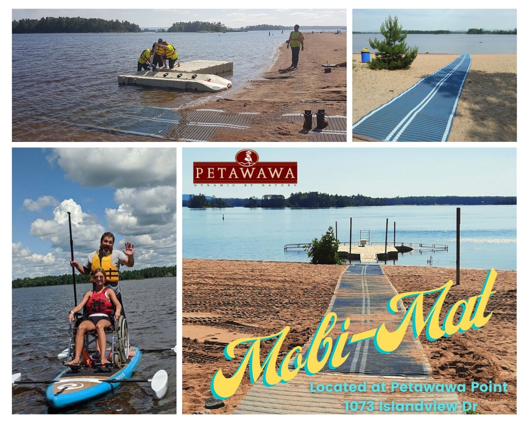 mobi matt, petawawa point, water wheelchair