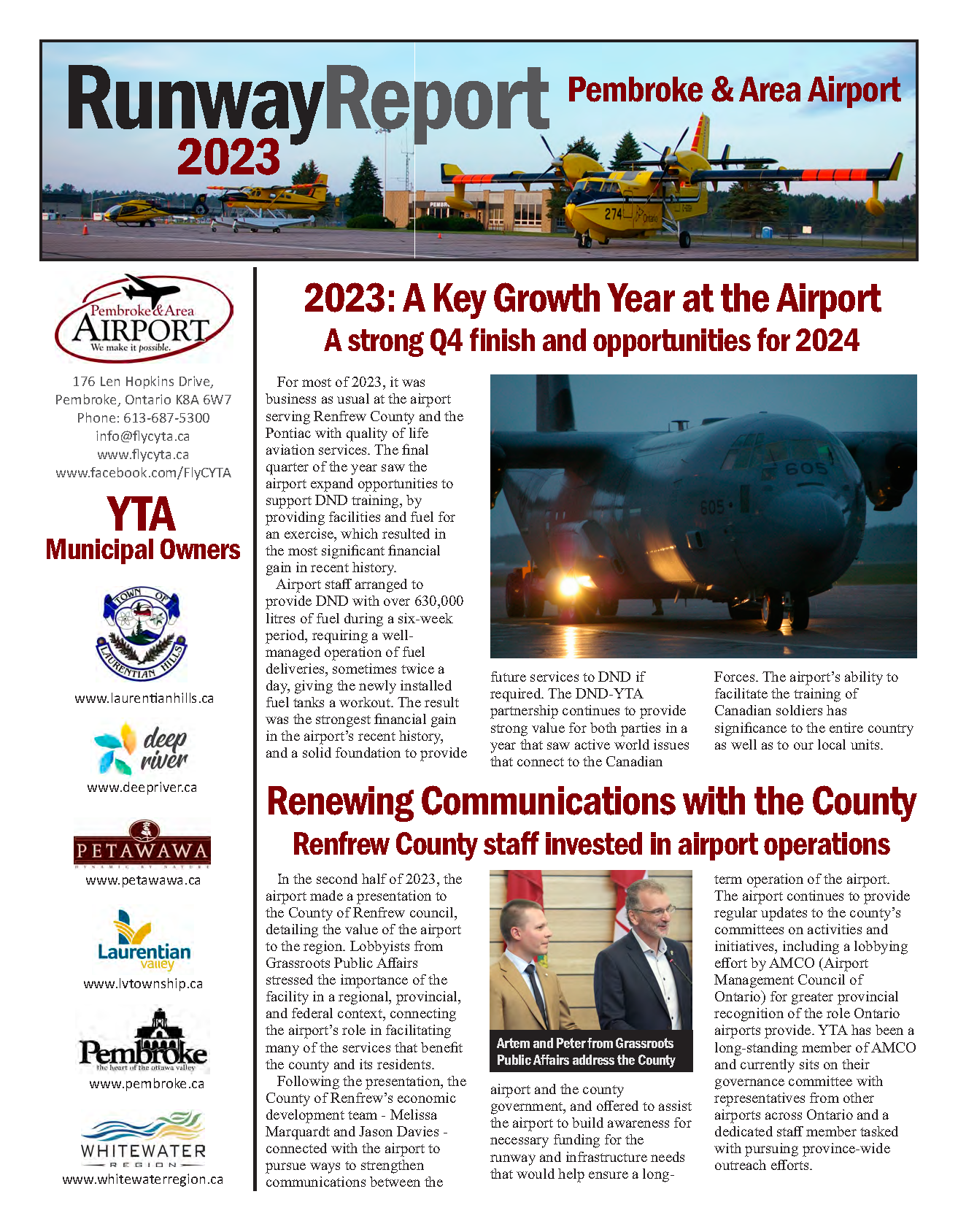 Airport 2023 year end report page 1