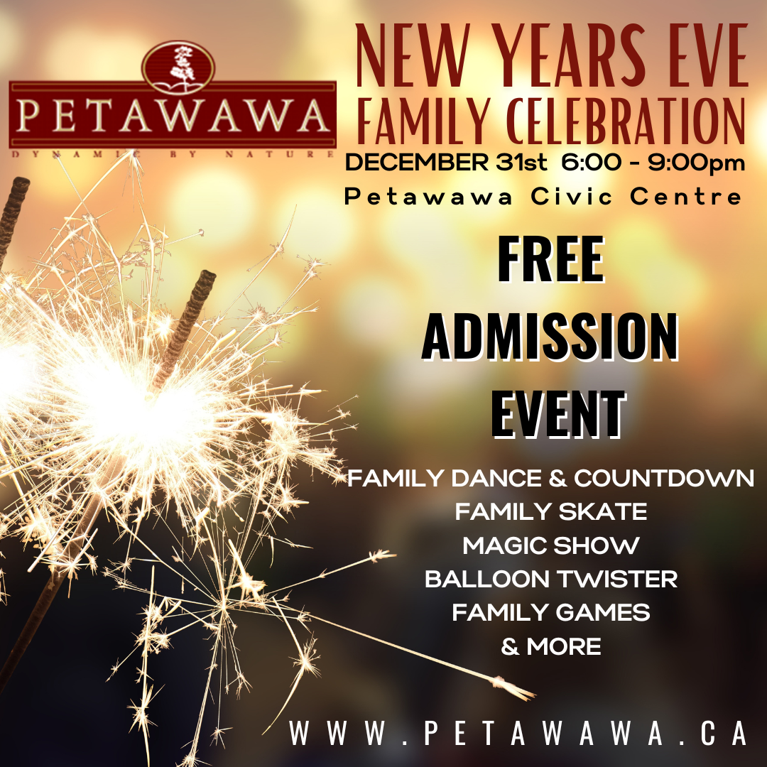 a poster featuring New Year's Eve events planned for Petawawa