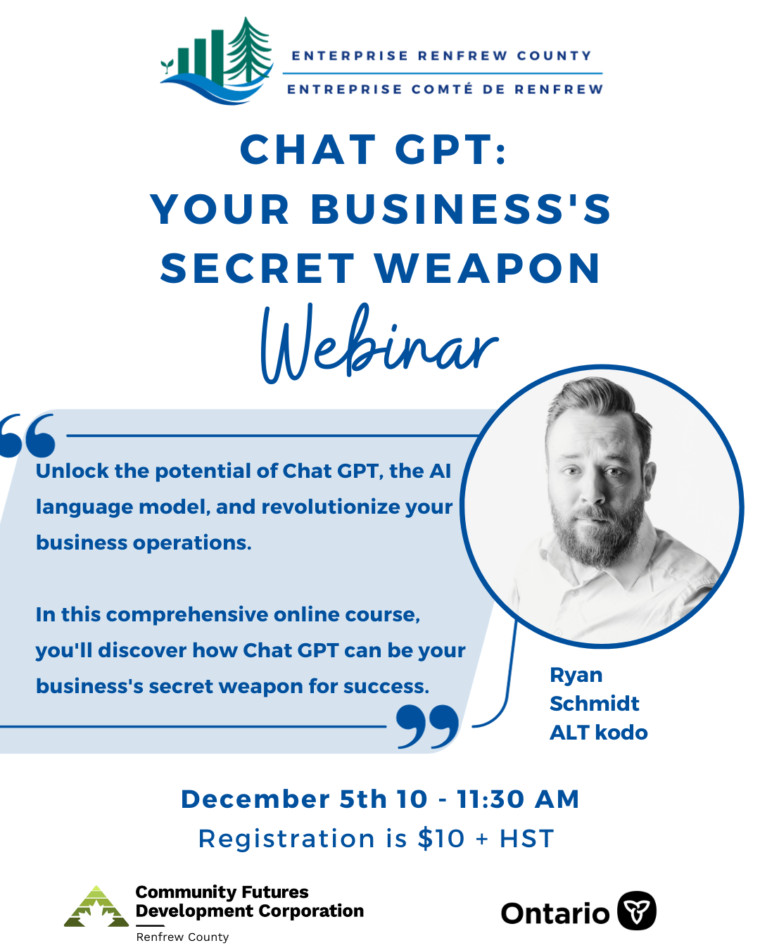 A poster for a Chat GPT session