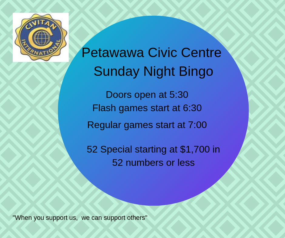 Civitan Club logo and bingo information (same as website page)