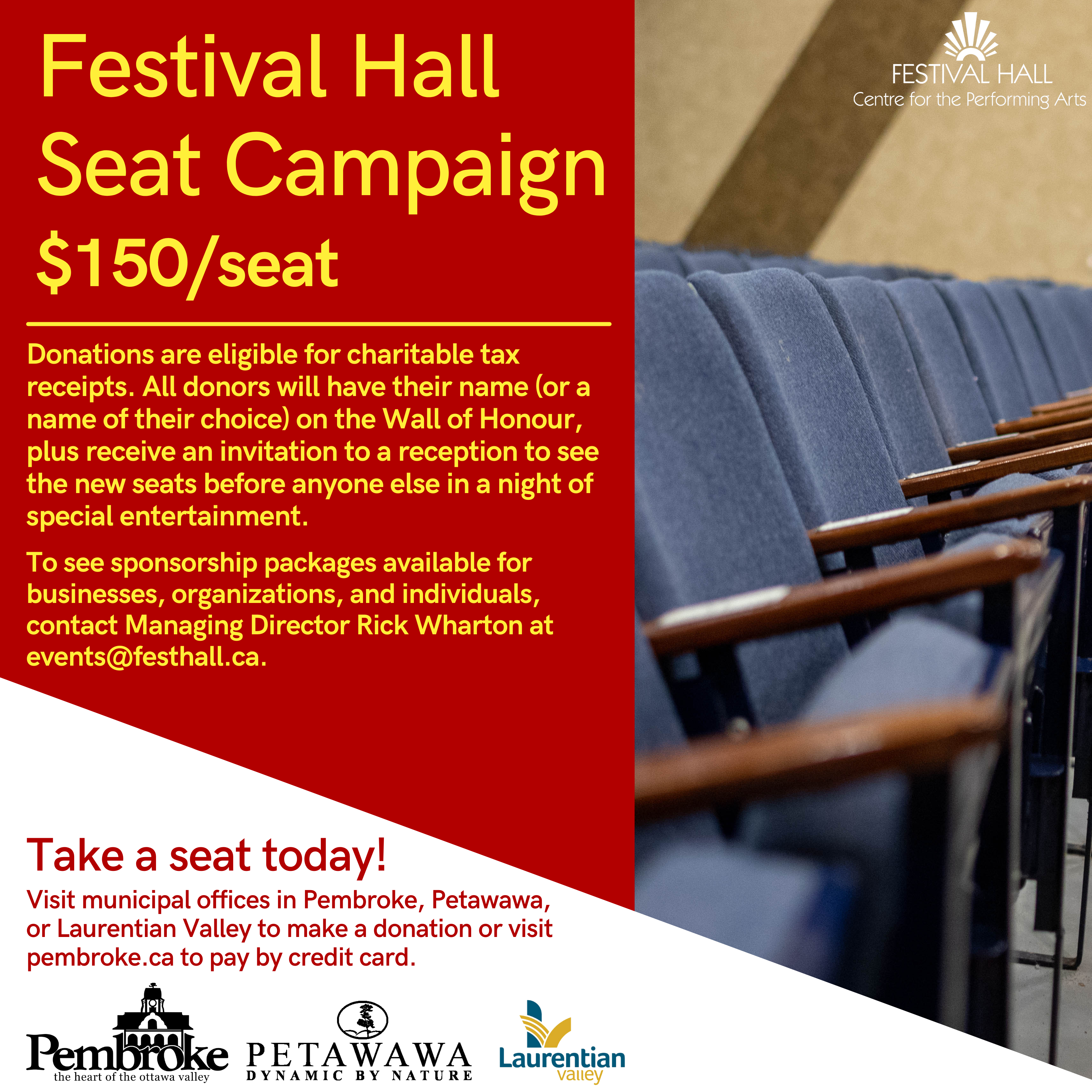 Festival Hall Seat Campaign Poster