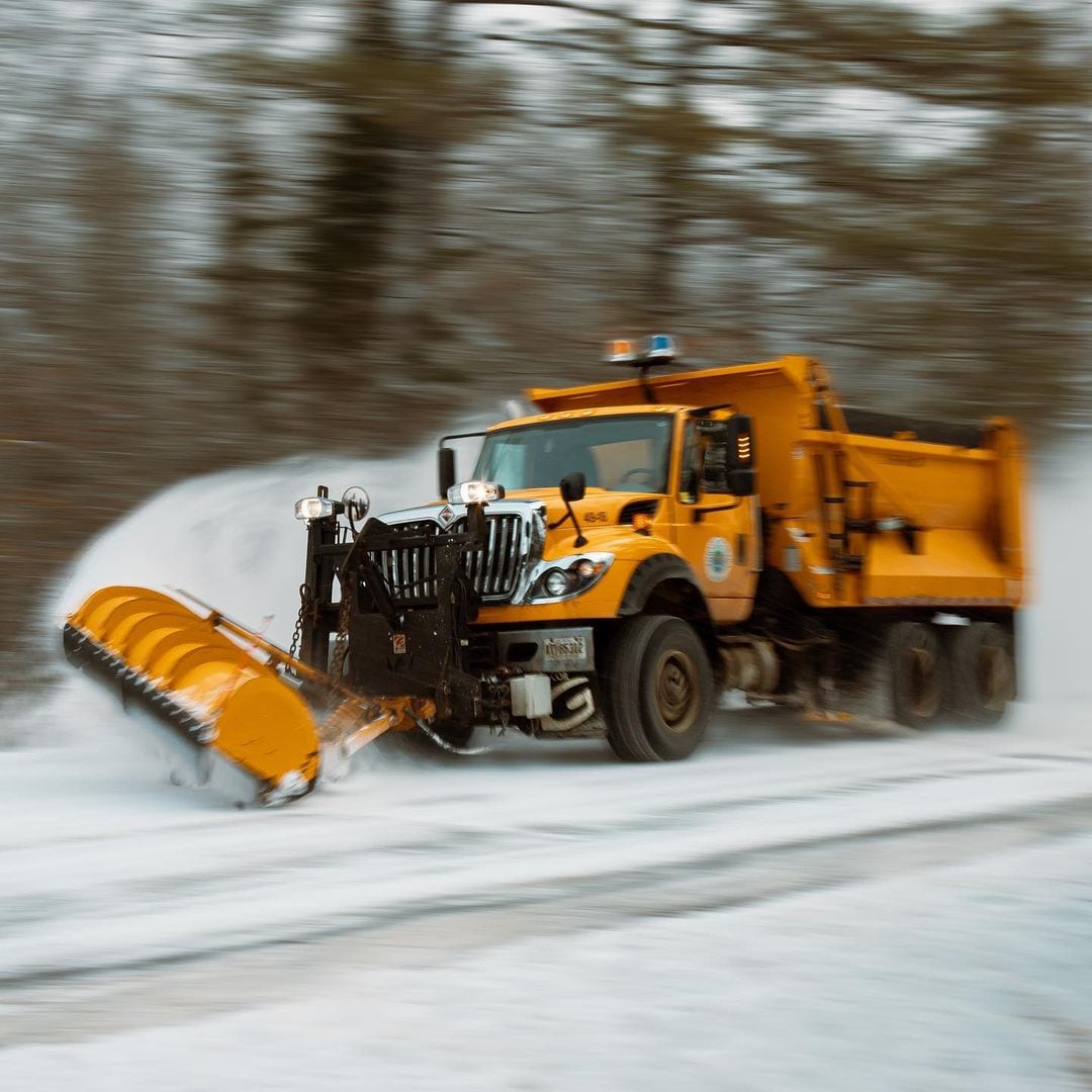 snow plow, town plow, winter image