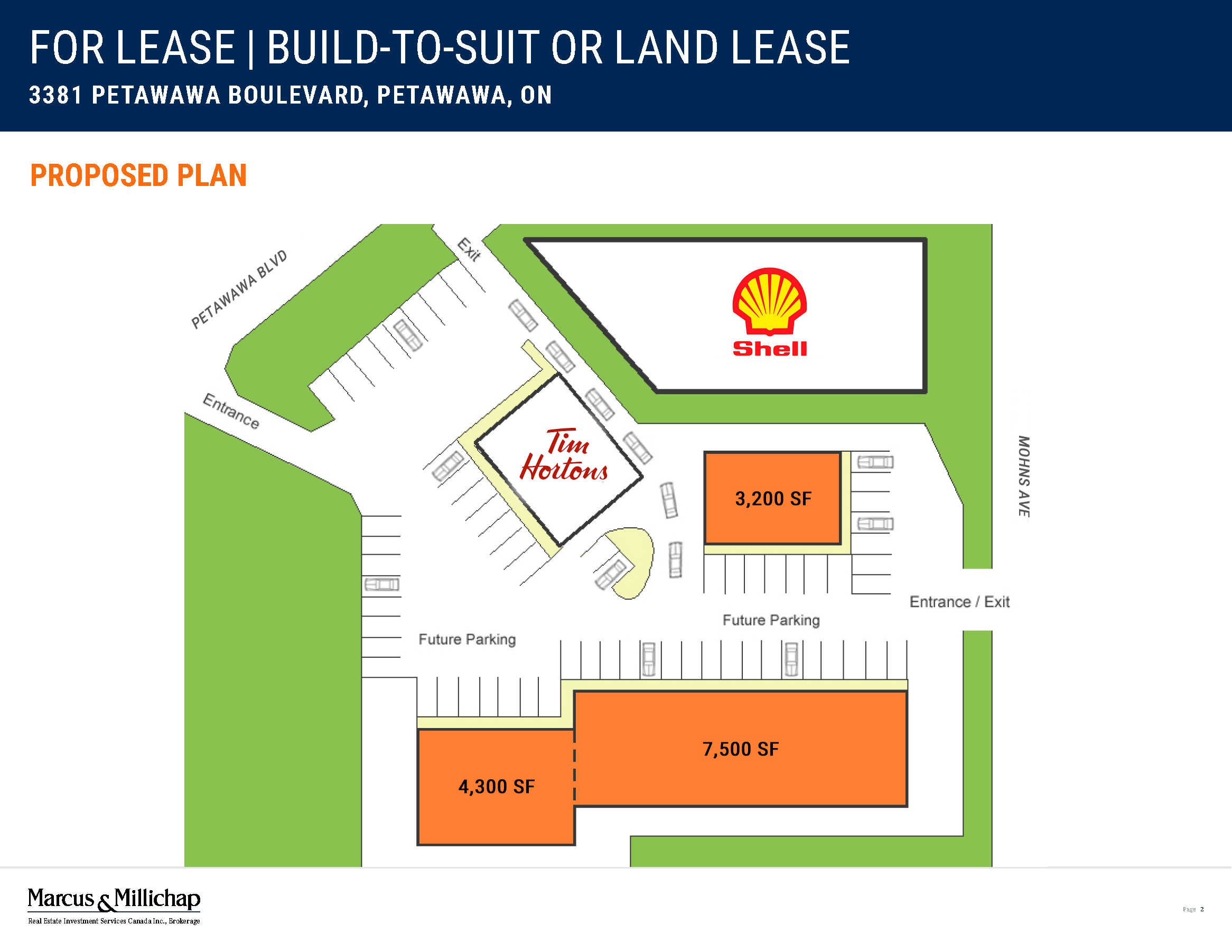 An image of the 3381 Petawawa Blvd. proposed plan