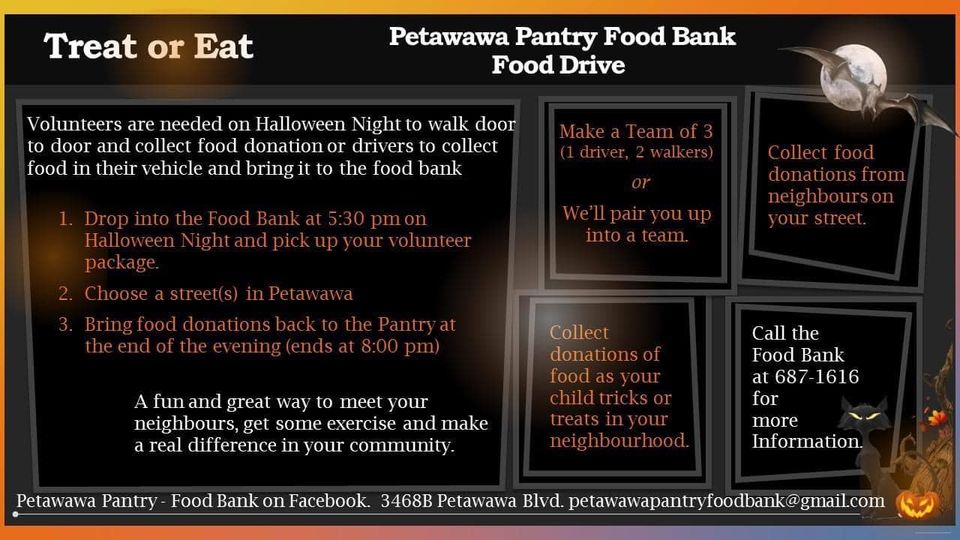 Petawawa Pantry Trick or Treat infographic