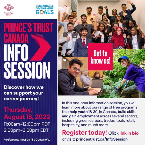 poster for the Princes Trust Information session