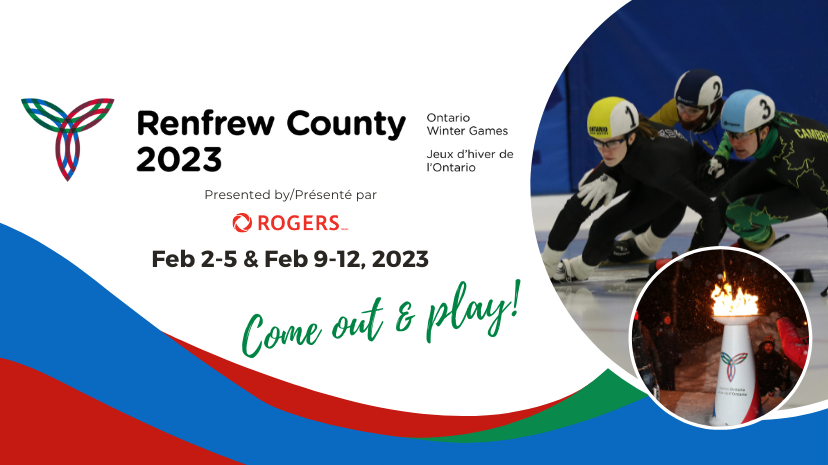 A generic poster of the 2023 Renfrew County Winter Games
