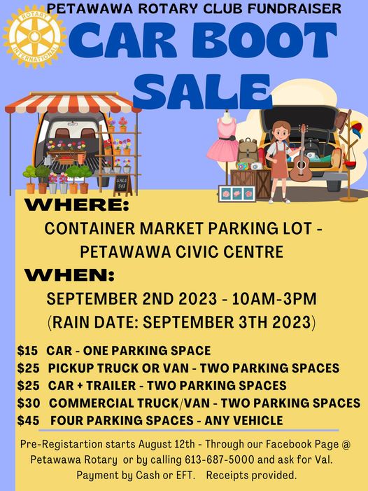 A car boot sale poster