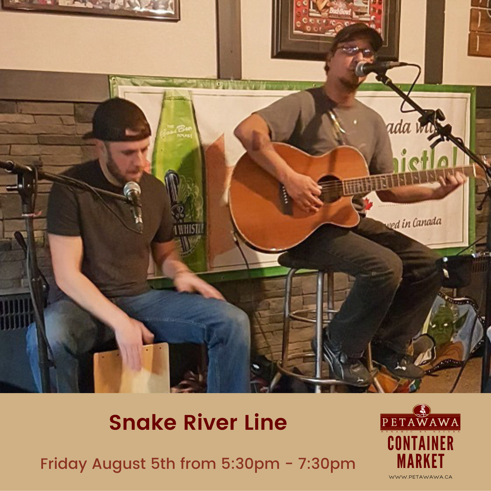 a poster of Snake River Line musicians