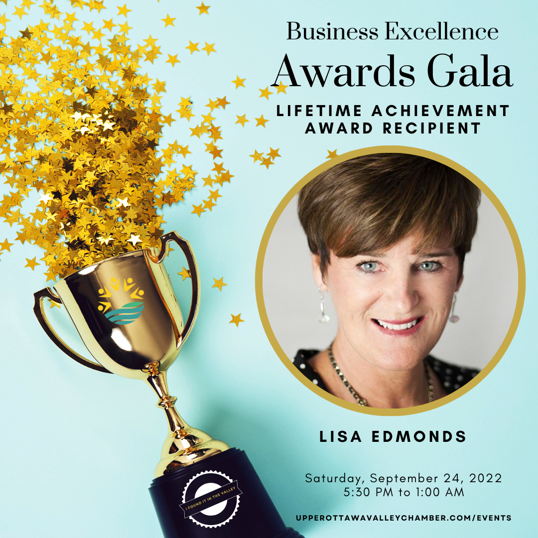 poster for the UOVCC business excellence awards with Lifetime Achievement winner