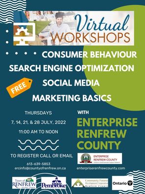 Enterprise Renfrew County poster with four workshop details