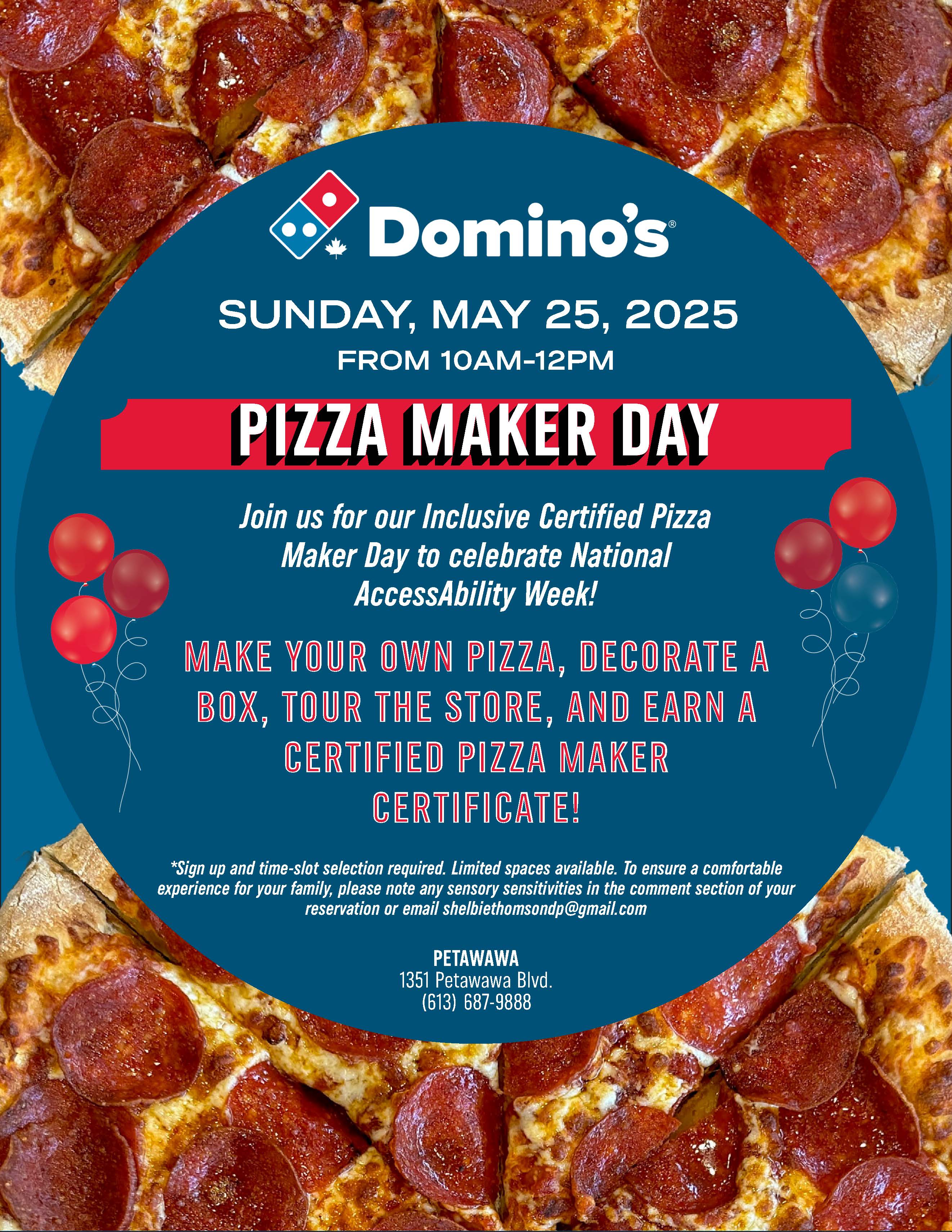 Domino's Pizza Maker Day flyer