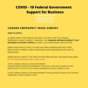 <b>Poster of Canada Emergency Wage Subsidy 2</b><br />Poster of Canada Emergency Wage Subsidy 2