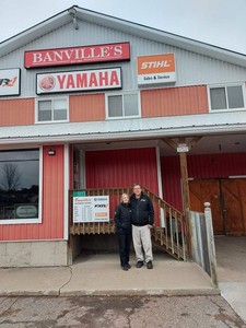 <b>Roger and Francine in Front of Banvilles</b>