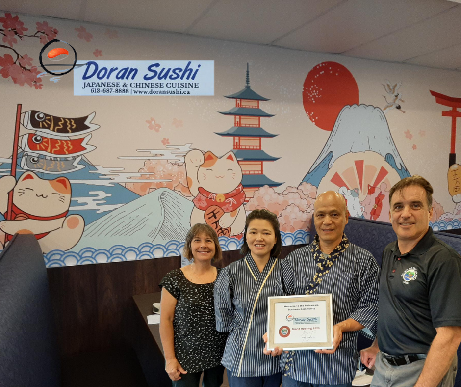 A photo of Doran Sushi Grand opening certificate reciept